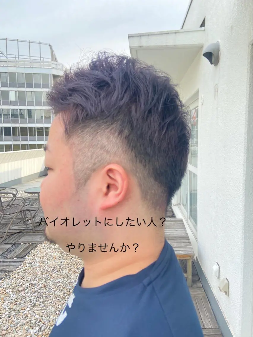 ショート カラー バイオレットカラー 久木原 ゆりのヘアスタイル