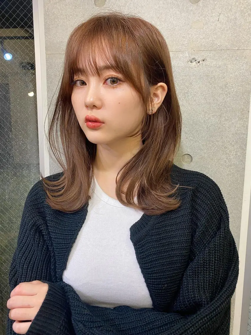ミディアム カラー 似合わせレイヤー 🇰🇷荒木洋文のヘアスタイル