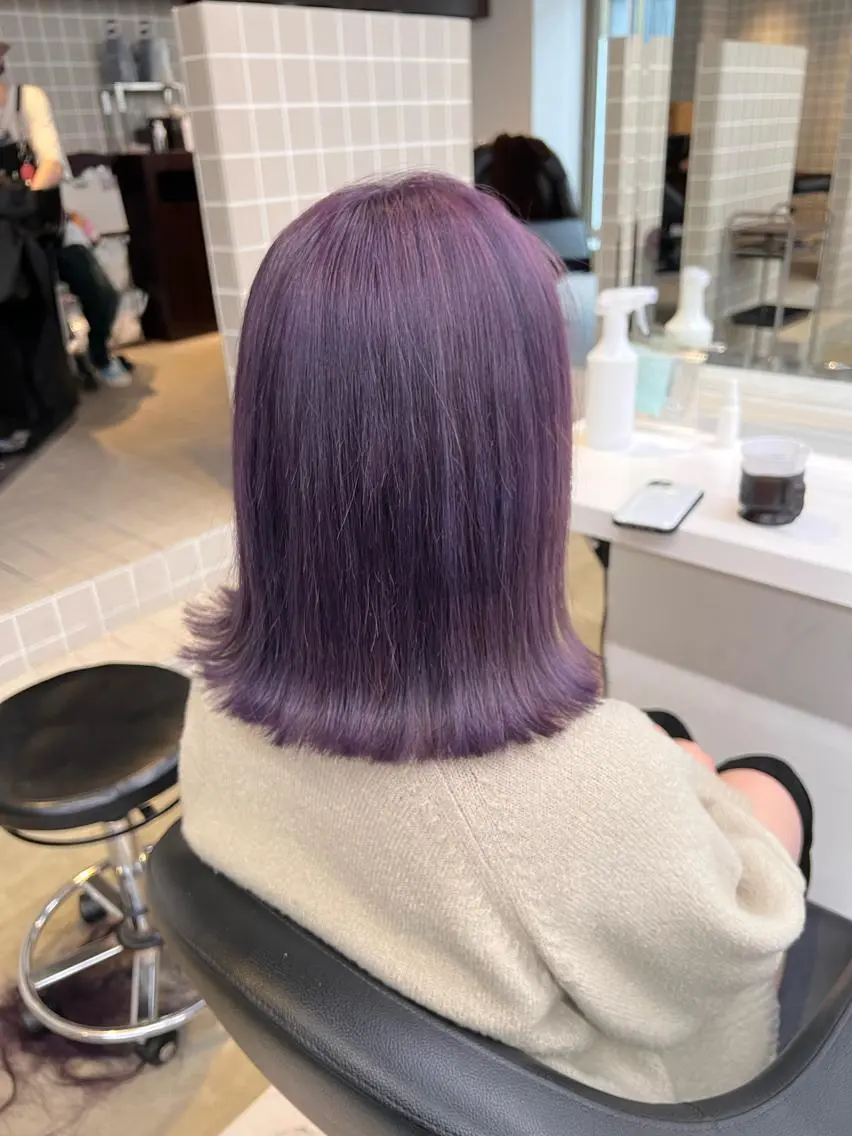 ミディアム カラー ヘアアレンジ 🩵 JURI🩵のヘアスタイル
