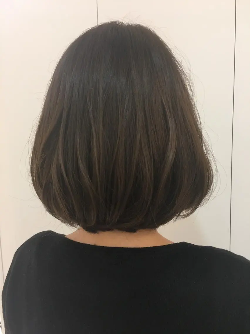 ミディアム カラー ハイライトカラー ハイライト 中西 優典のヘアスタイル