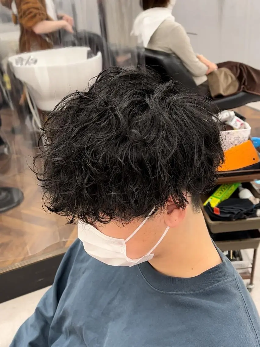 メンズ 🍐シャドウパーマ メンズ特化/守岡🍐のヘアスタイル