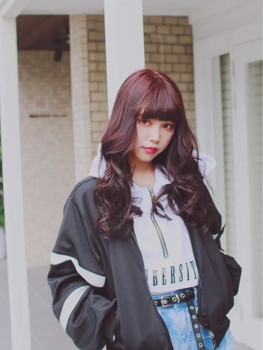 セミロング カット ヘアカラー リンネ 甲東園のヘアスタイル