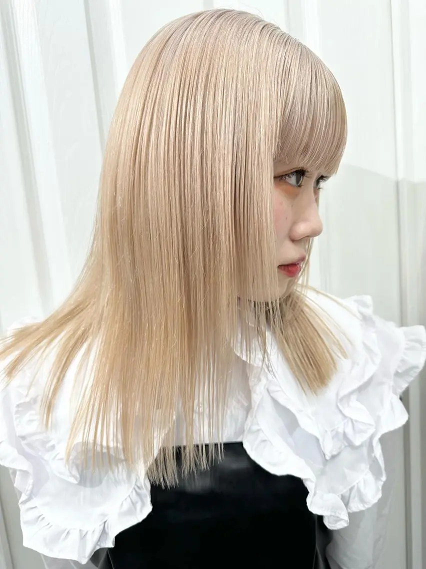 ミディアム カラー ヘアカラー トリートメント ヘッドスパ ヘアセット kai .のヘアスタイル