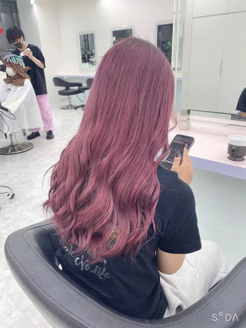 ロング カラー ヘアアレンジ ヘアカラー トリートメント ブリーチなしの達人 🌈KAITOのヘアスタイル