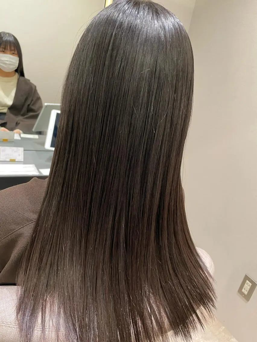 セミロング 髪質改善 カット パーマ トリートメント 難しい髪質の縮毛矯正 高岡/射水/髪質改善のヘアスタイル