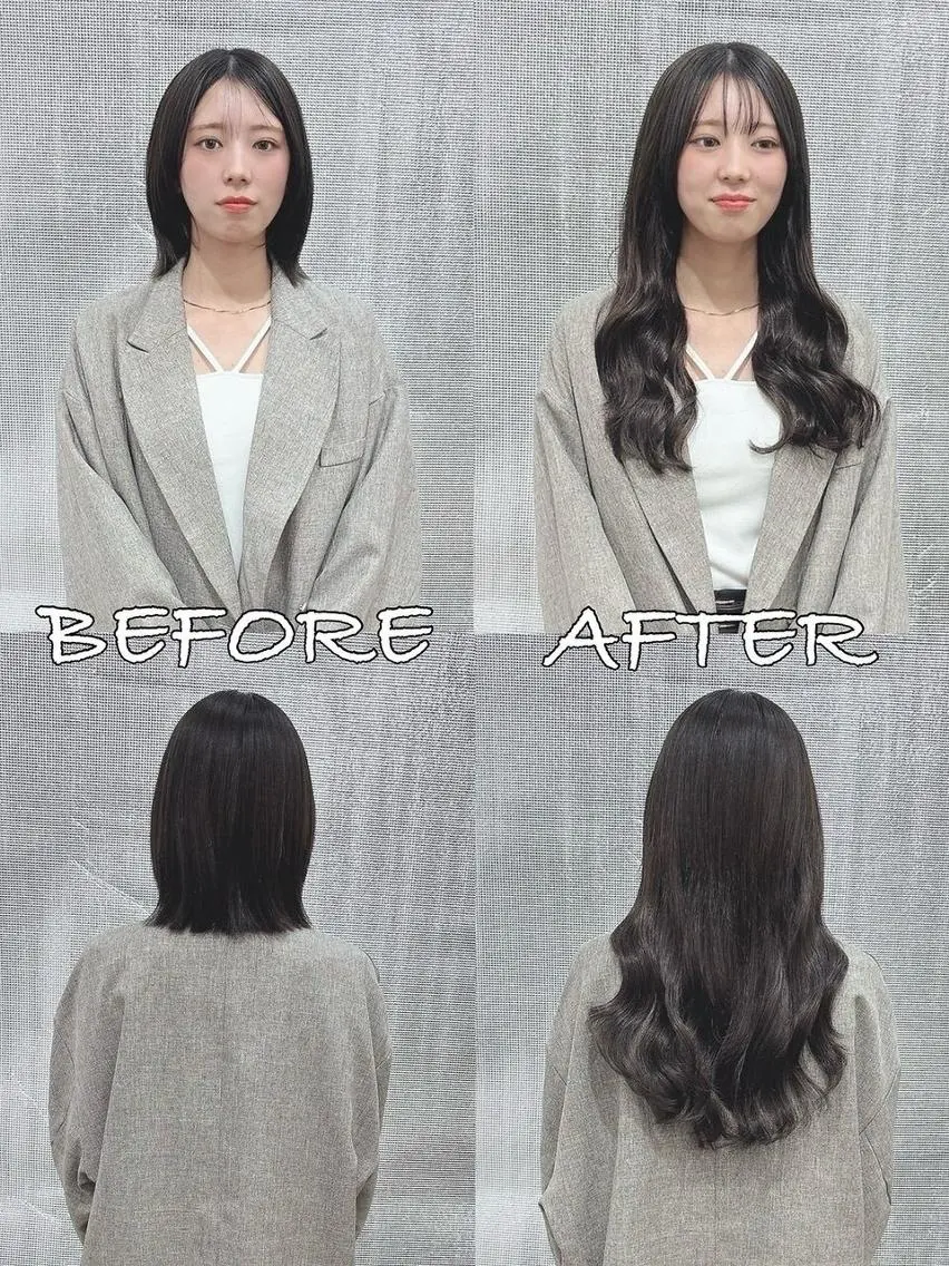 ロング カラー ヘアアレンジ シールエクステ バレイヤージュ ブリーチ ケアブリーチ ダブルカラー LIP 大阪本店 エクステ MISAのヘアスタイル