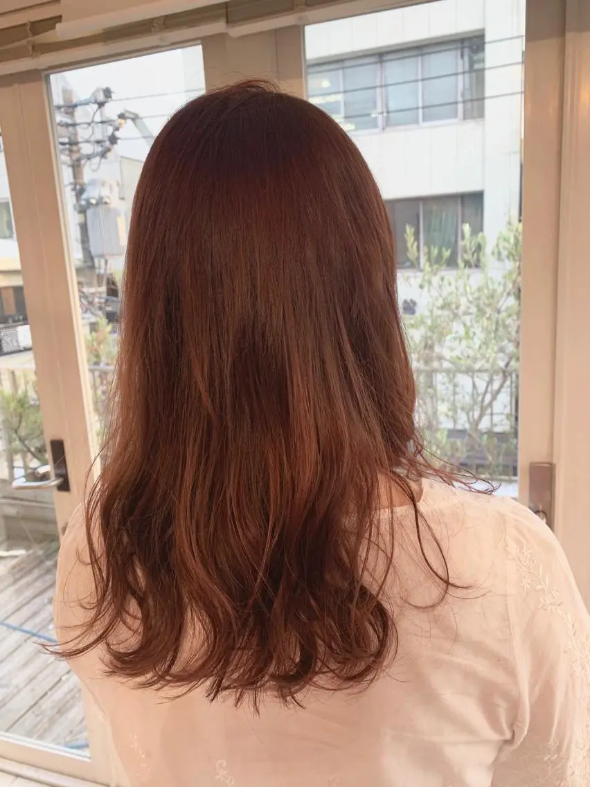 セミロング カラー パーマ ヘアアレンジ 加藤 綾華のヘアスタイル
