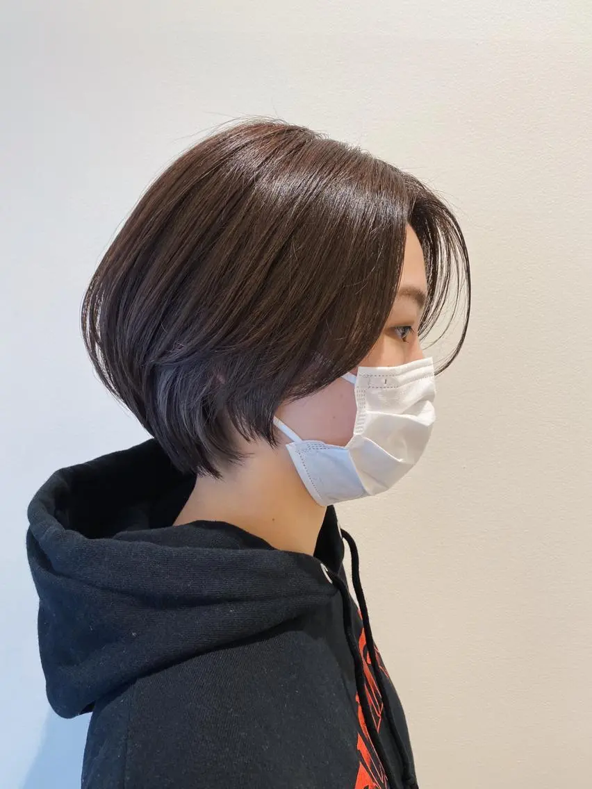 ショート カラー インナーカラー ショートヘア レイヤーカット/ ハイライト　千咲季のヘアスタイル