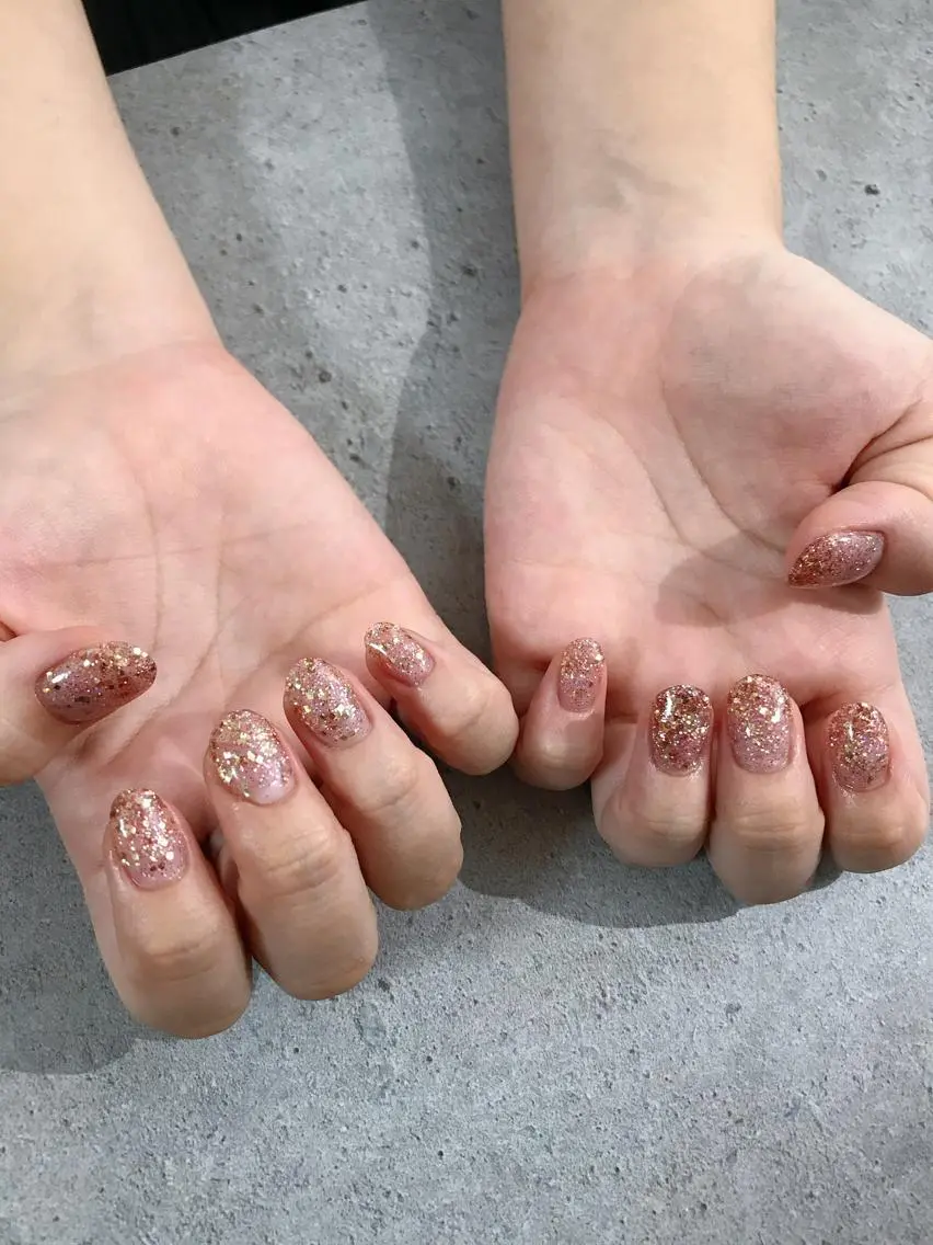 ネイル ラメ(グリッター) ロングネイル スカルプネイル ショートネイル ハンドネイル Masuko Yasukaのネイルデザイン