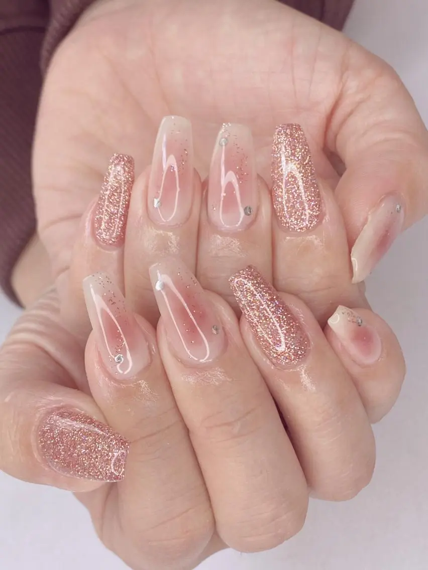 ネイル アニマル柄 アートネイル オーロラネイル 桜ネイル クリアネイル Nail Salon ertiのネイルデザイン