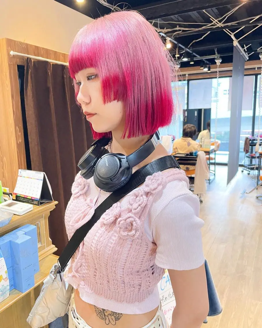 ミディアム カラー パーマ ベージュカラー ブリーチ 透明感カラー ハイトーンカラー ブリーチなしカラー ヘアカラー トリートメント 髪質改善/ブリーチ 田代 龍我のヘアスタイル