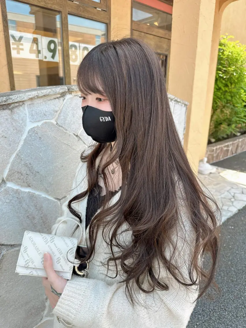 ロング カラー カット ヘアカラー トリートメント WEST✂︎AKI HIRO✂︎大和高田のヘアスタイル