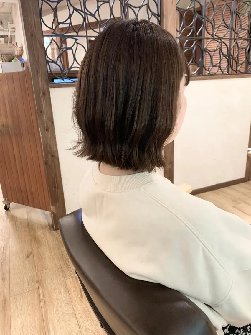 ショート カラー ベージュカラー 透明感カラー イルミナカラー 田村和範/似合わせ カラー/髪質改善のヘアスタイル