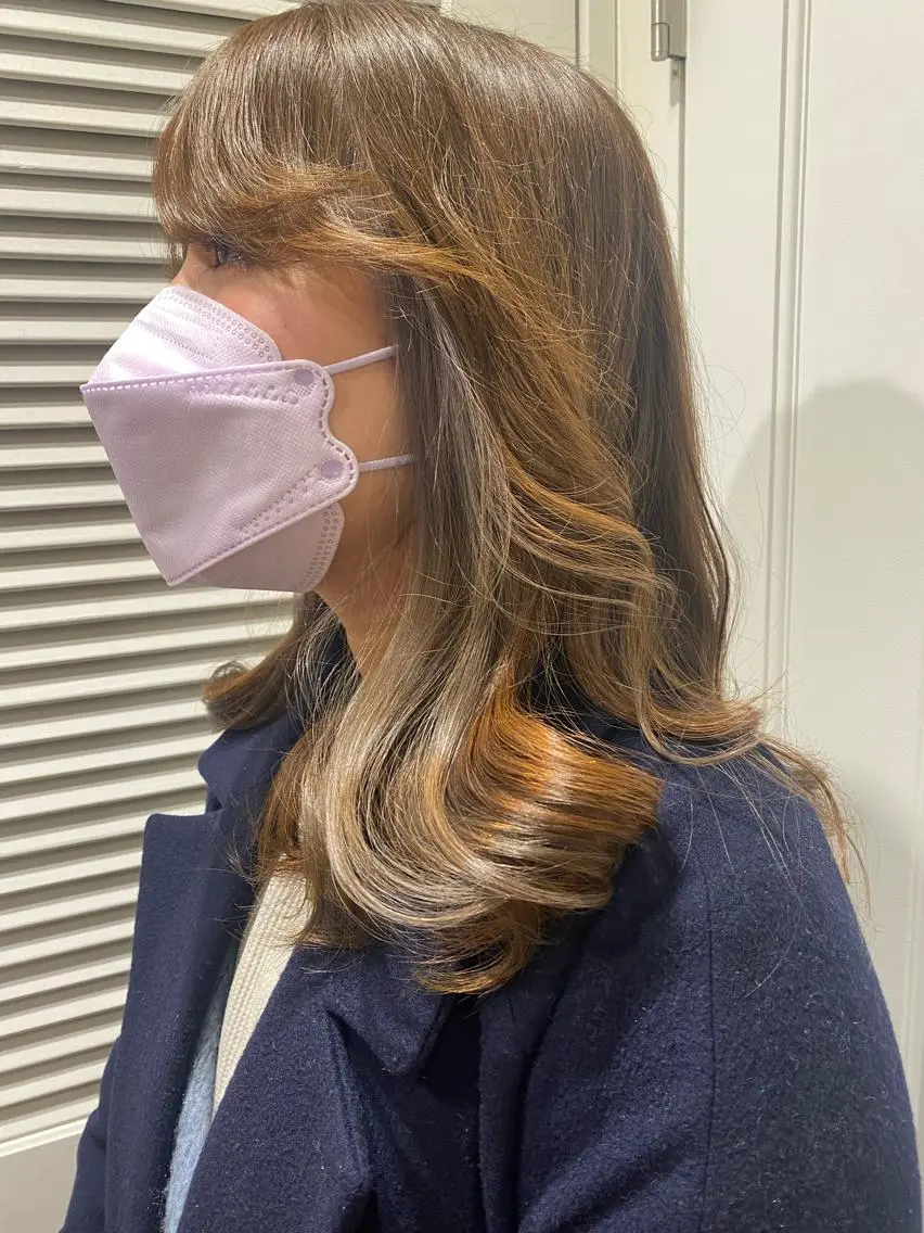 ミディアム カラー ヘアカラー kawabe maikoのヘアスタイル