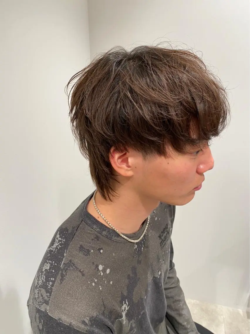 ショート カラー パーマ ヘアアレンジ メンズ パーソナルカラー合わ せたカラー🤍なつみのヘアスタイル