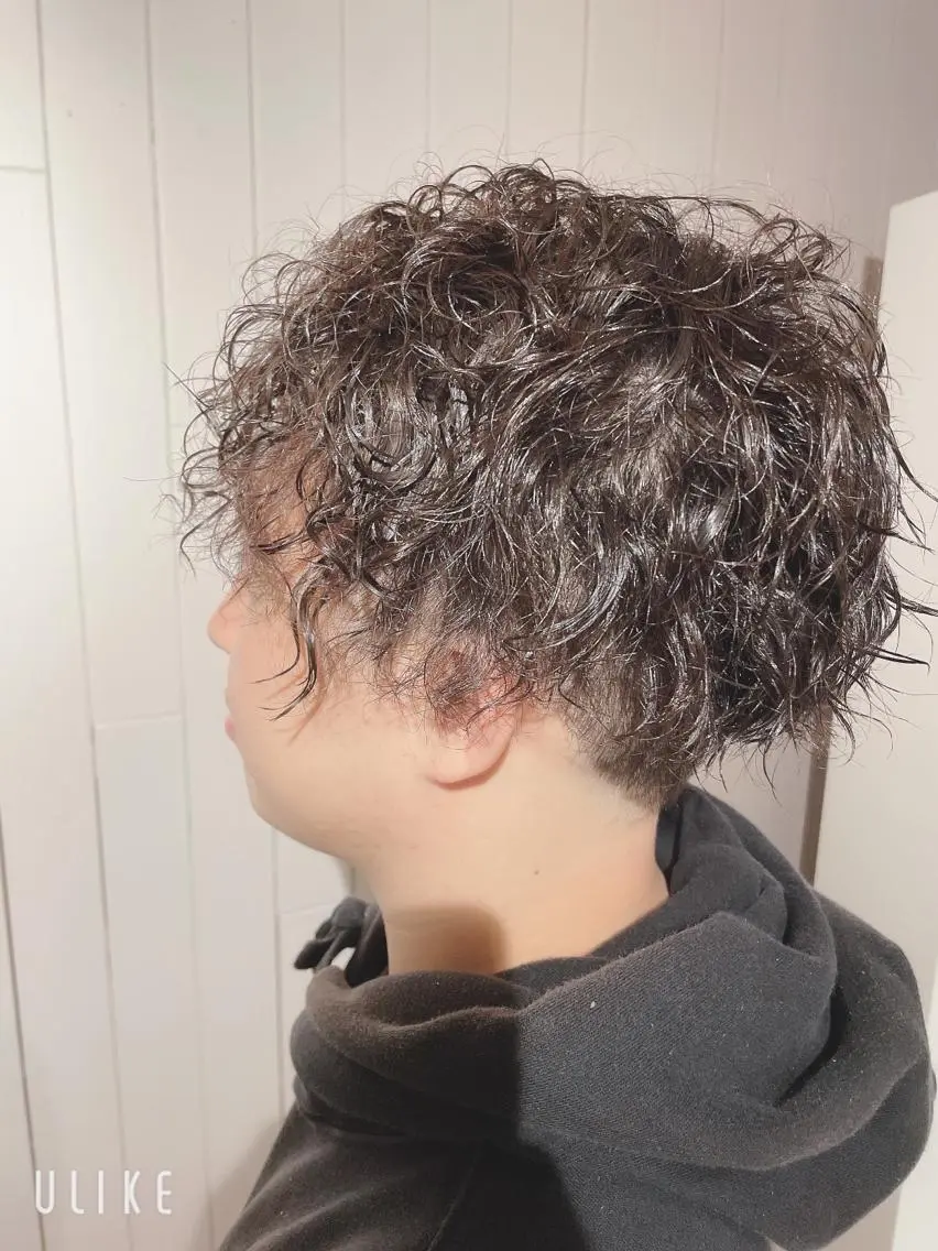 ショート パーマ メンズ メンズパーマ ツイストスパイラルパーマ スパイラルパーマ カット パーマ ❣️モードケイズ塚口 和田一将のヘアスタイル