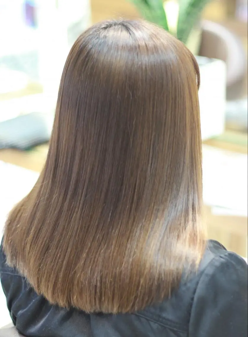 セミロング パーマ 縮毛矯正 石川 雅貴のヘアスタイル