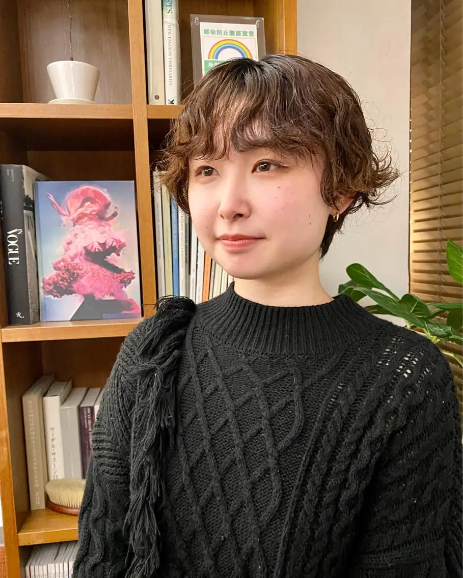 ショート パーマ 似合わせレイヤー/ ケアパーマ/高倉のヘアスタイル
