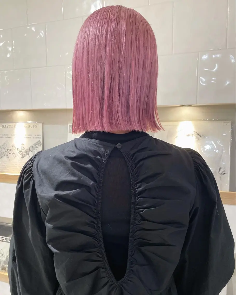 ショート カラー ピンクカラー カット ヘアカラー トリートメント 村上雅人 ナチュラルモードのヘアスタイル