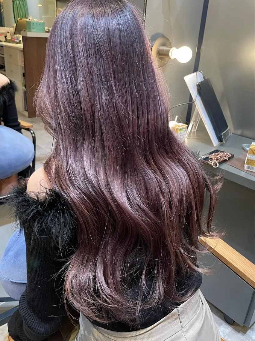 ロング カラー ヘアアレンジ 【日韓風、レイヤー】 🤍ひらい　なつきのヘアスタイル