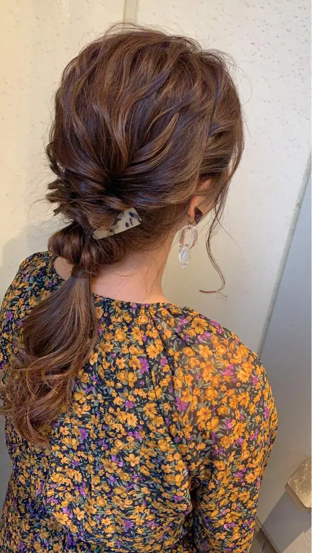 ロング 鈴木 奈波のヘアスタイル