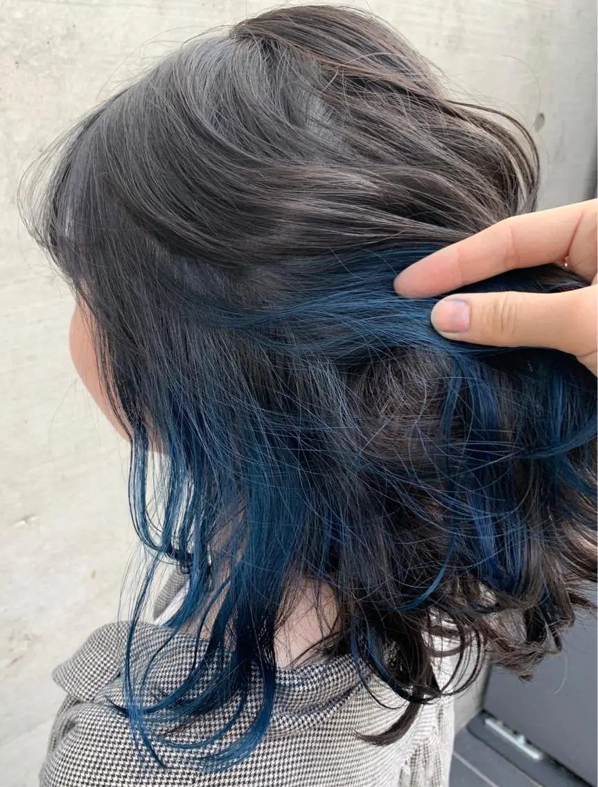 ミディアム カラー 顔周りカット 色落ちまでキレイに! !女性サロンのヘアスタイル