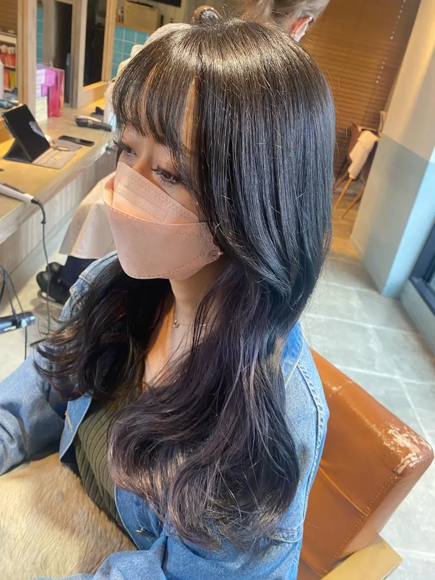 カラー カット ヘアカラー トリートメント 🩵盛れる顔周りヘア EMI🩵のヘアスタイル