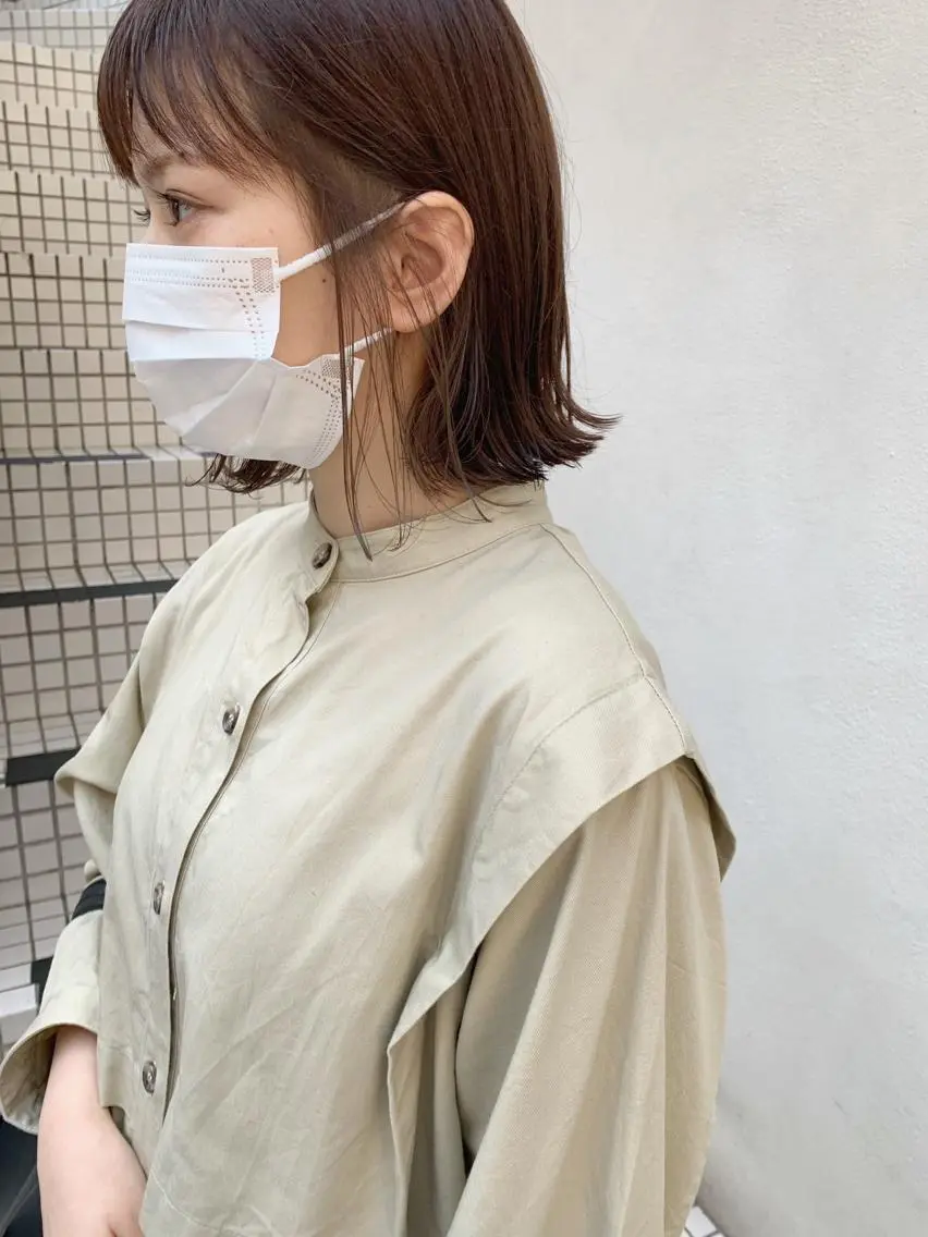 ショート カラー イヤリングカラー ヘアカラー 樫原裕二/レイヤー カット/透明感カラーのヘアスタイル