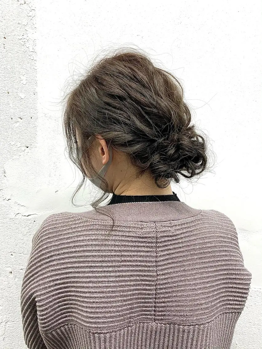 ミディアム カラー ヘアアレンジ ヘアセット 🎨カラー満足度 500%💫ヅル💫のヘアスタイル