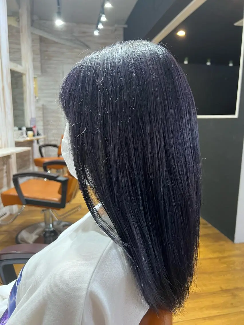 セミロング カラー ブリーチ ラベンダーカラー くせ毛 トリートメント 辻優太/韓国ヘア/メ ンズ/ダウンパーマのヘアスタイル