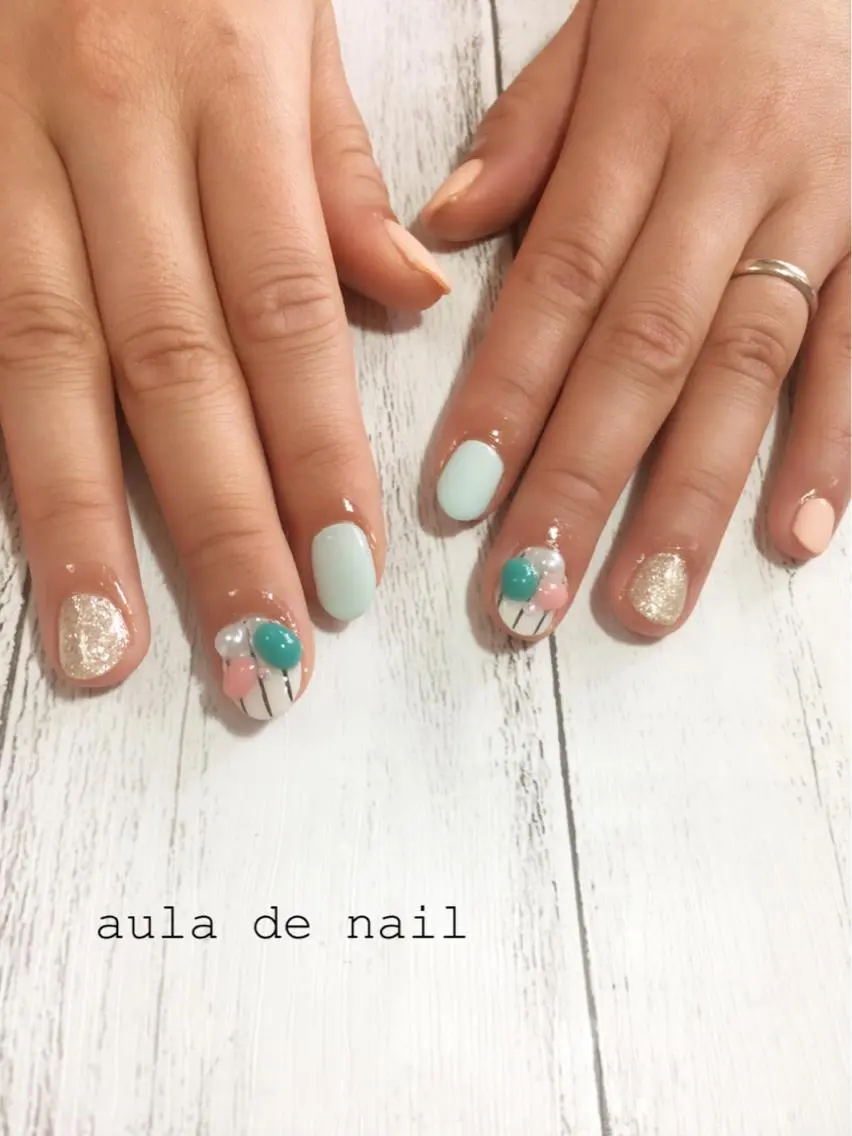 ネイル マットネイル パステルネイル ハンドネイル auladenail アウラデネイルのネイルデザイン