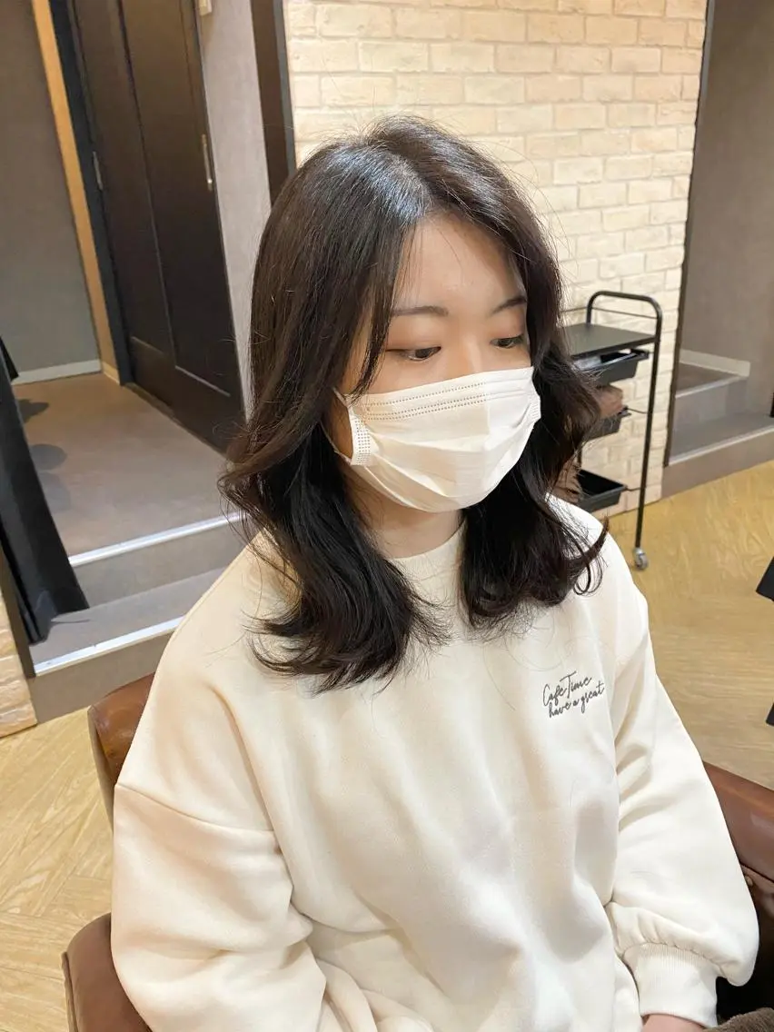 セミロング 髪質改善、縮毛矯正/ ネモト　マサヒデのヘアスタイル