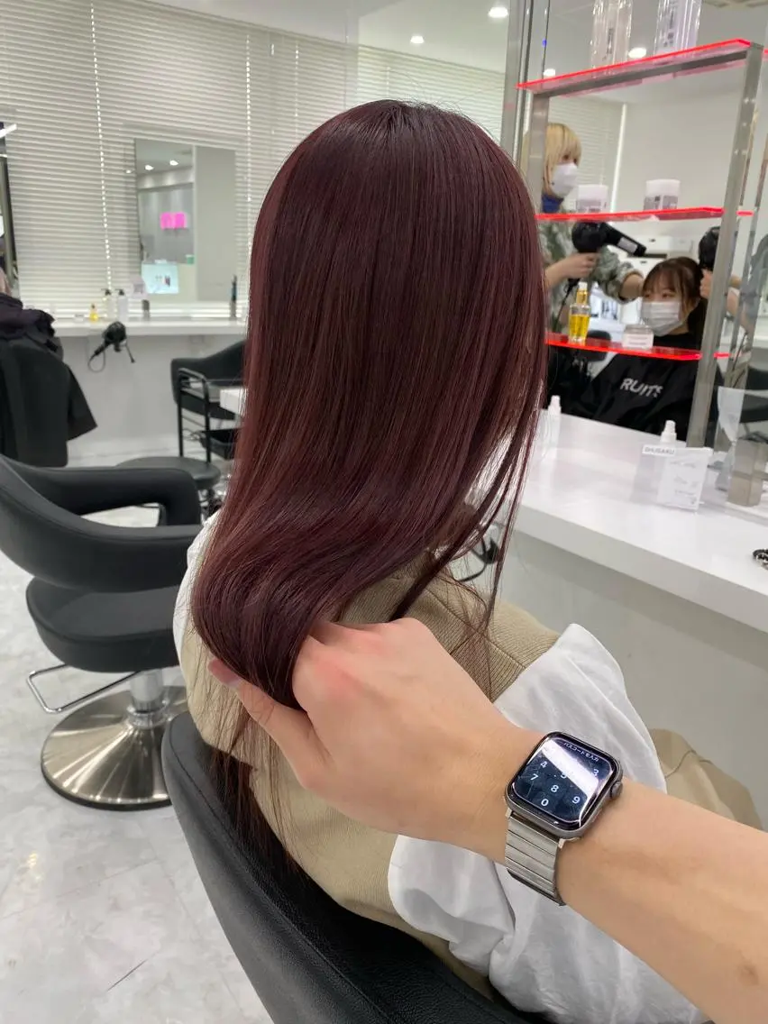 セミロング カラー ヘアアレンジ ブリーチなしトレンド SHUSAKUのヘアスタイル