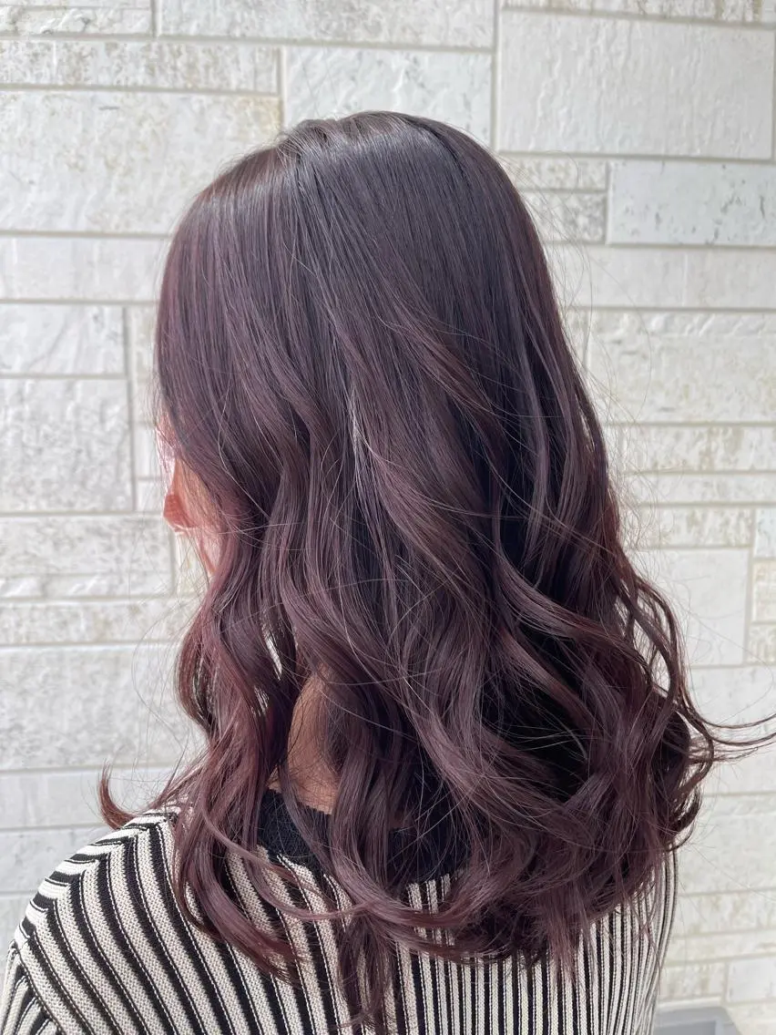 セミロング カラー ピンクカラー バイオレットカラー Glad   中嶋 政文のヘアスタイル