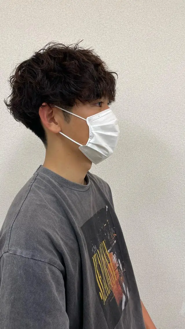 パーマ メンズ もりたみかこ 美容師お休み中のヘアスタイル
