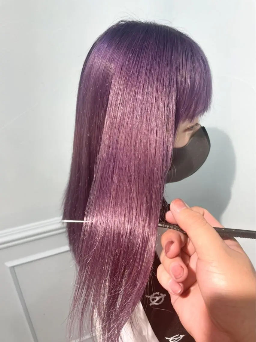 セミロング カラー パーマ 柔らかカラー/ 縮毛矯正YUTO🧋のヘアスタイル