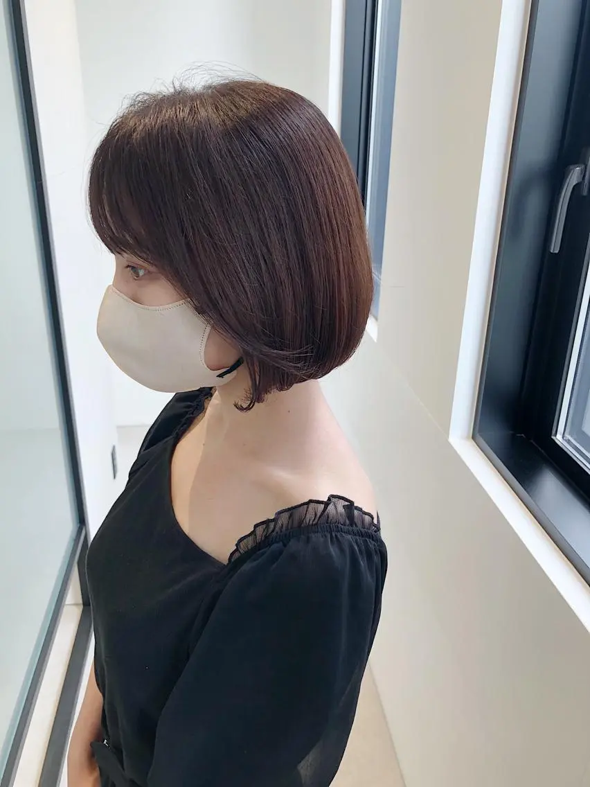 ショート カラー カット ヘアカラー トリートメント 髪質改善/顔まわり 石原のヘアスタイル