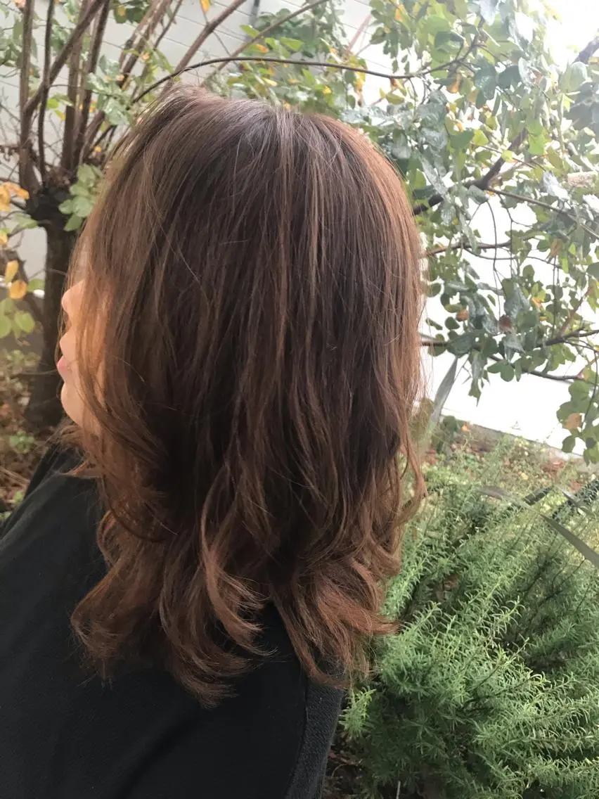 ミディアム パーマ カット パーマ トリートメント Rug Relief 吉田のヘアスタイル
