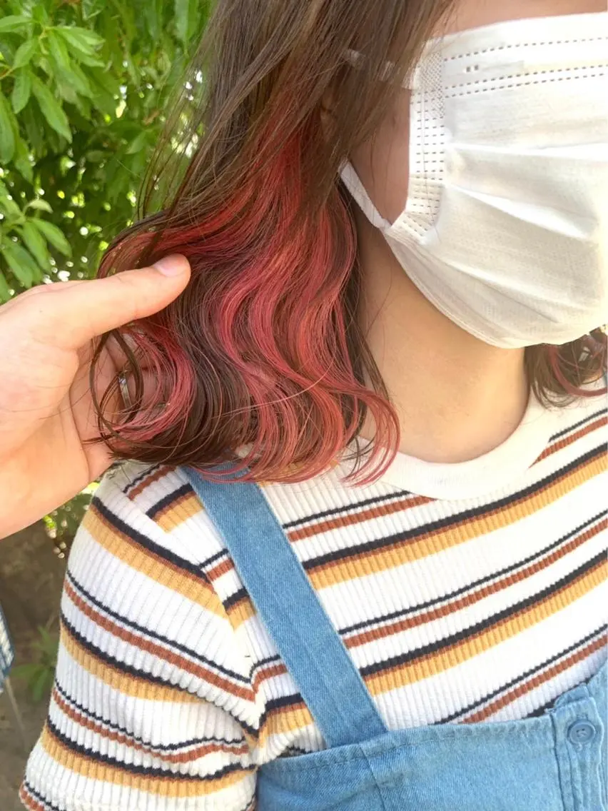 ショート カラー ヘアアレンジ ピンクカラー 髪質改善/ ツヤ髪カラー/高井のヘアスタイル