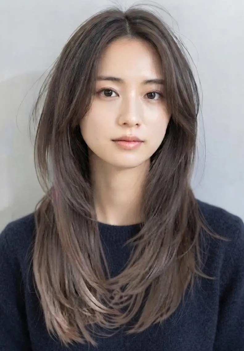 ロング カット ヘアカラー トリートメント 似合わせカット 銀座/アライ カズヤのヘアスタイル