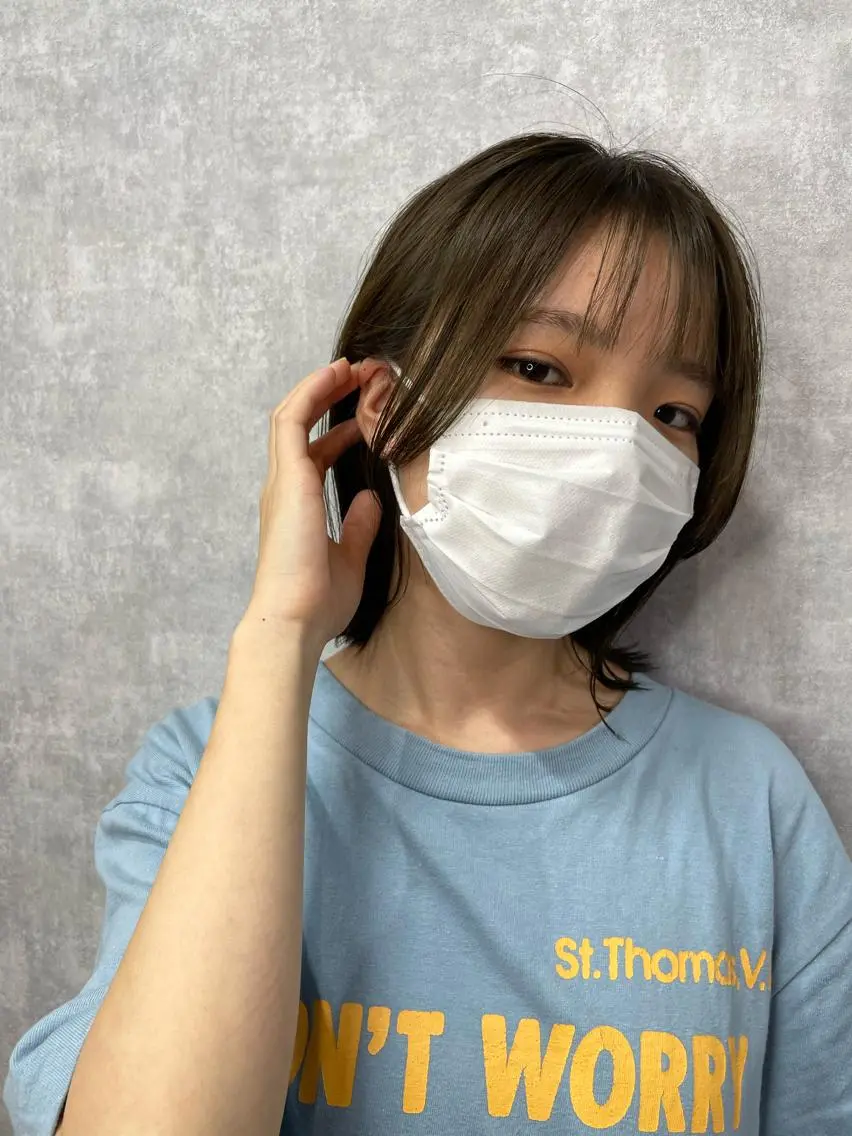 ショート 切りっぱなしボブ ショートボブ ハンサムショート 丸みショート アッシュ モテ髪/ボブ/ショー ト/アダチフウトのヘアスタイル