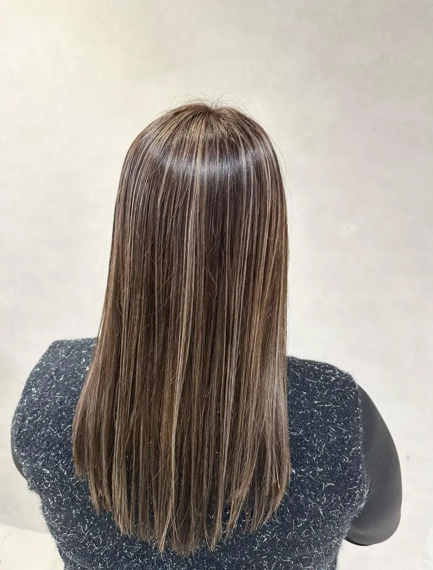 ロング カラー 透明感カラー ハイライトカラー ハイライト 髪質改善 小顔カット カット ヘアカラー トリートメント 💎ハイライトカラー /髪質改善カラー💎のヘアスタイル