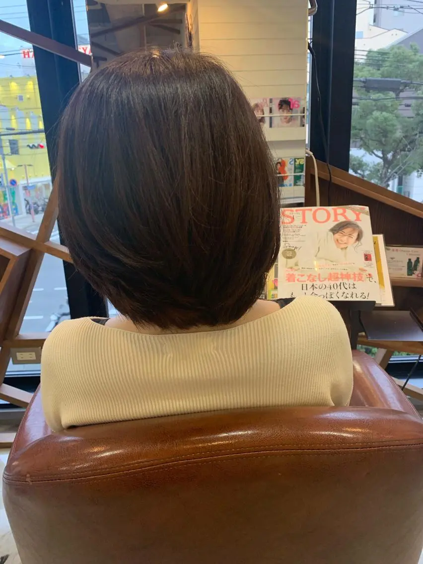 ショート 前下がりボブ ボブ 吉田 茉生のヘアスタイル