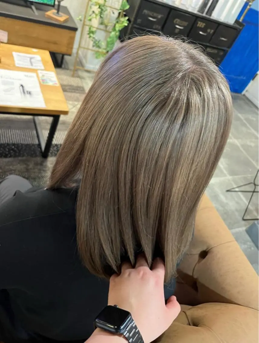 ロング カラー ベージュカラー ブリーチ フォギーベージュ 🫟メンズスタイル 特化型マナ🫟のヘアスタイル