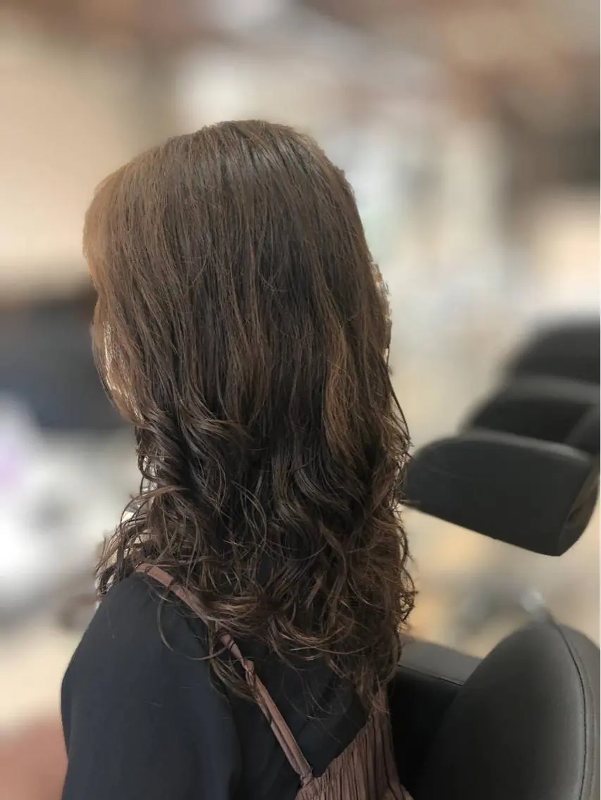 ロング カット パーマ トリートメント 寺田 ゆりのヘアスタイル