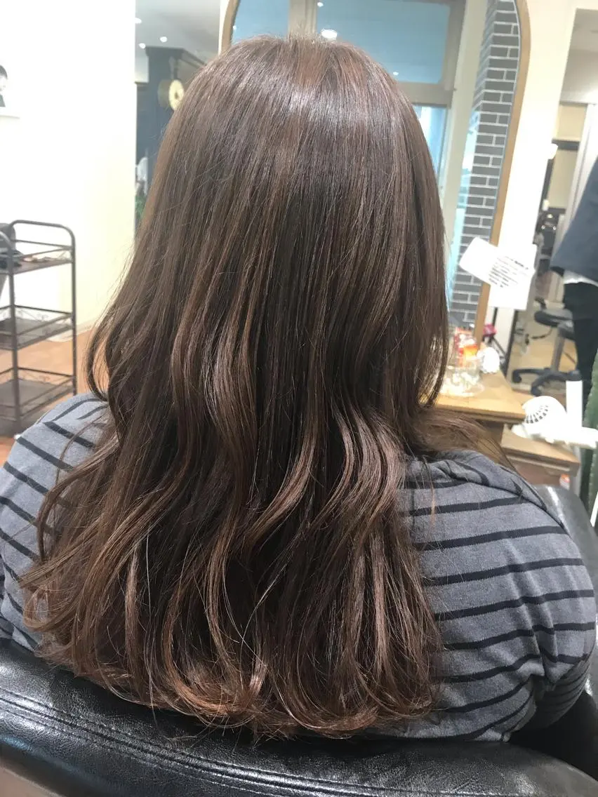 ロング カラー カット アザマ　ヤスカツ _rosso 川口のヘアスタイル