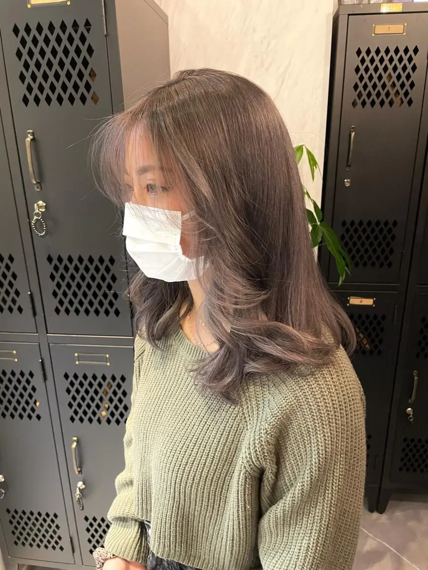 ミディアム カラー 新宿ブリーチ カラー美容師YUGOのヘアスタイル