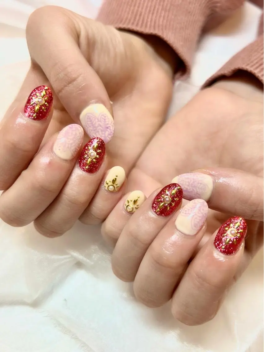 ネイル アートネイル オーロラネイル ジェルネイル 韓国ネイル ロングネイル ハンドネイル clover nailのネイルデザイン