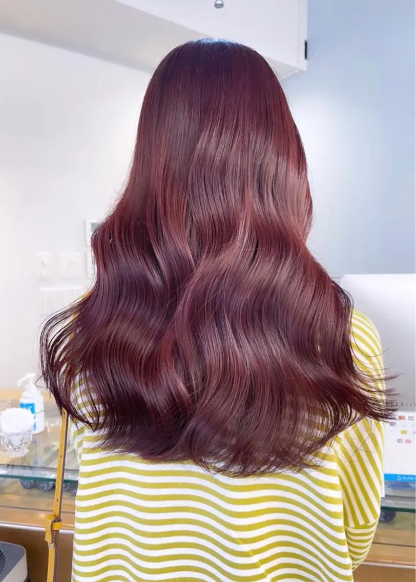 ロング カラー ブリーチ ブラウンカラー ダブルカラー ブリーチなしカラー ピンクカラー ヘアカラー トリートメント 渋谷ケアブリーチ Suuのヘアスタイル