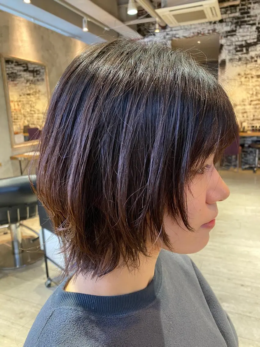 ミディアム レイヤーカット ウルフカット カット MODE K’s川西 瀧尻光のヘアスタイル